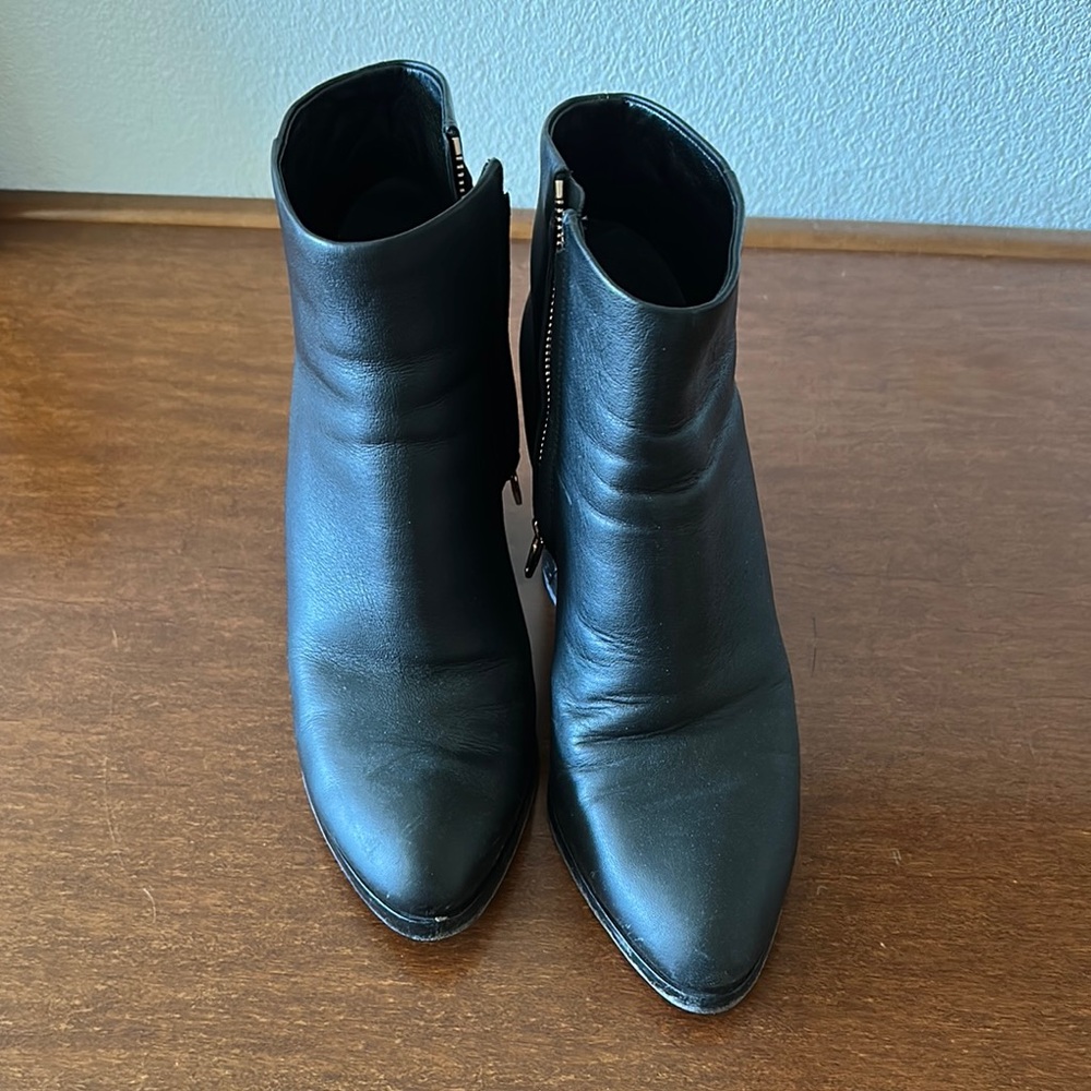 Elegant Black Leather Ankle Boots